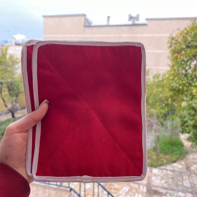 دستگیره مدل پارچه ای مجموعه دو عددی  - قرمز